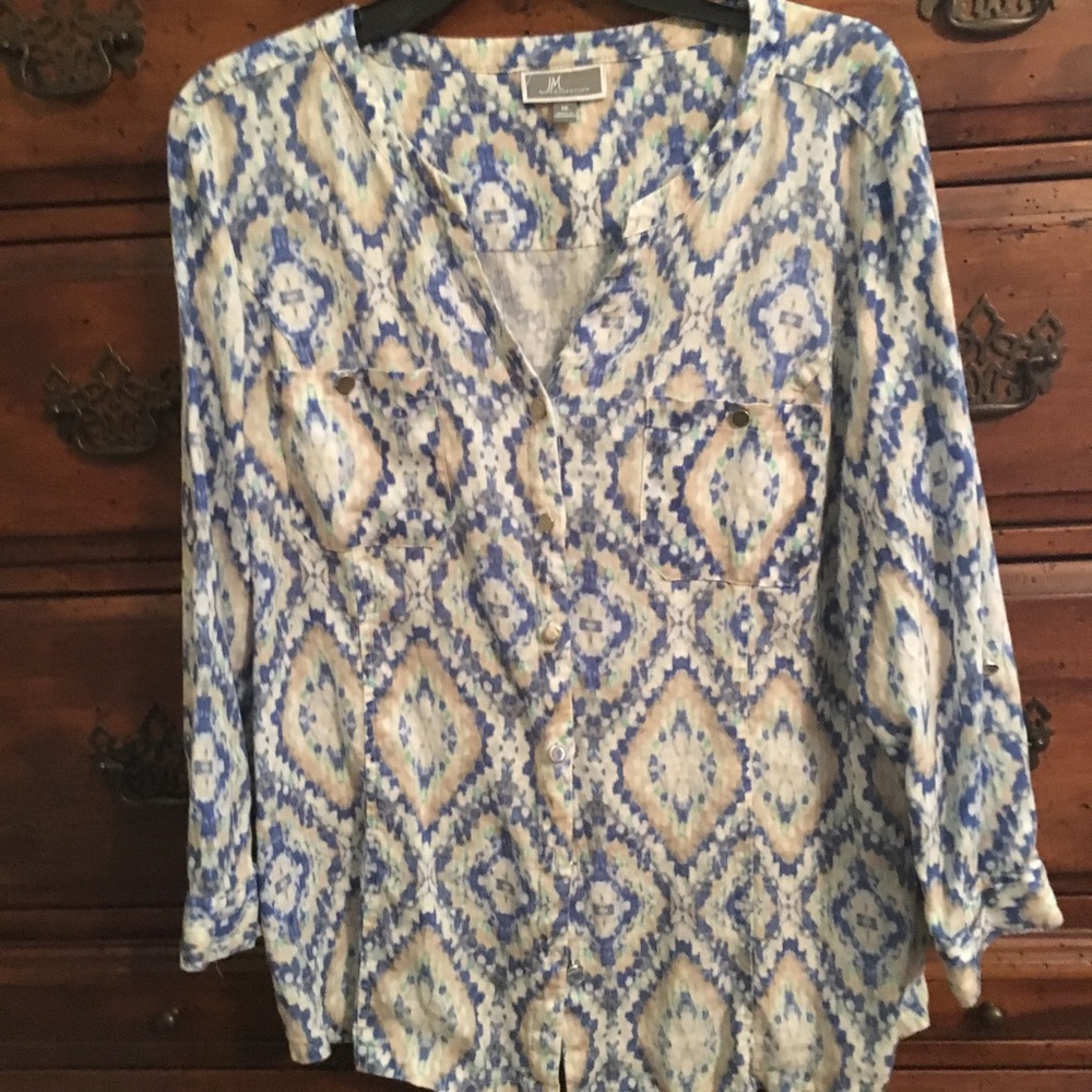 JM Collection linen blouse
